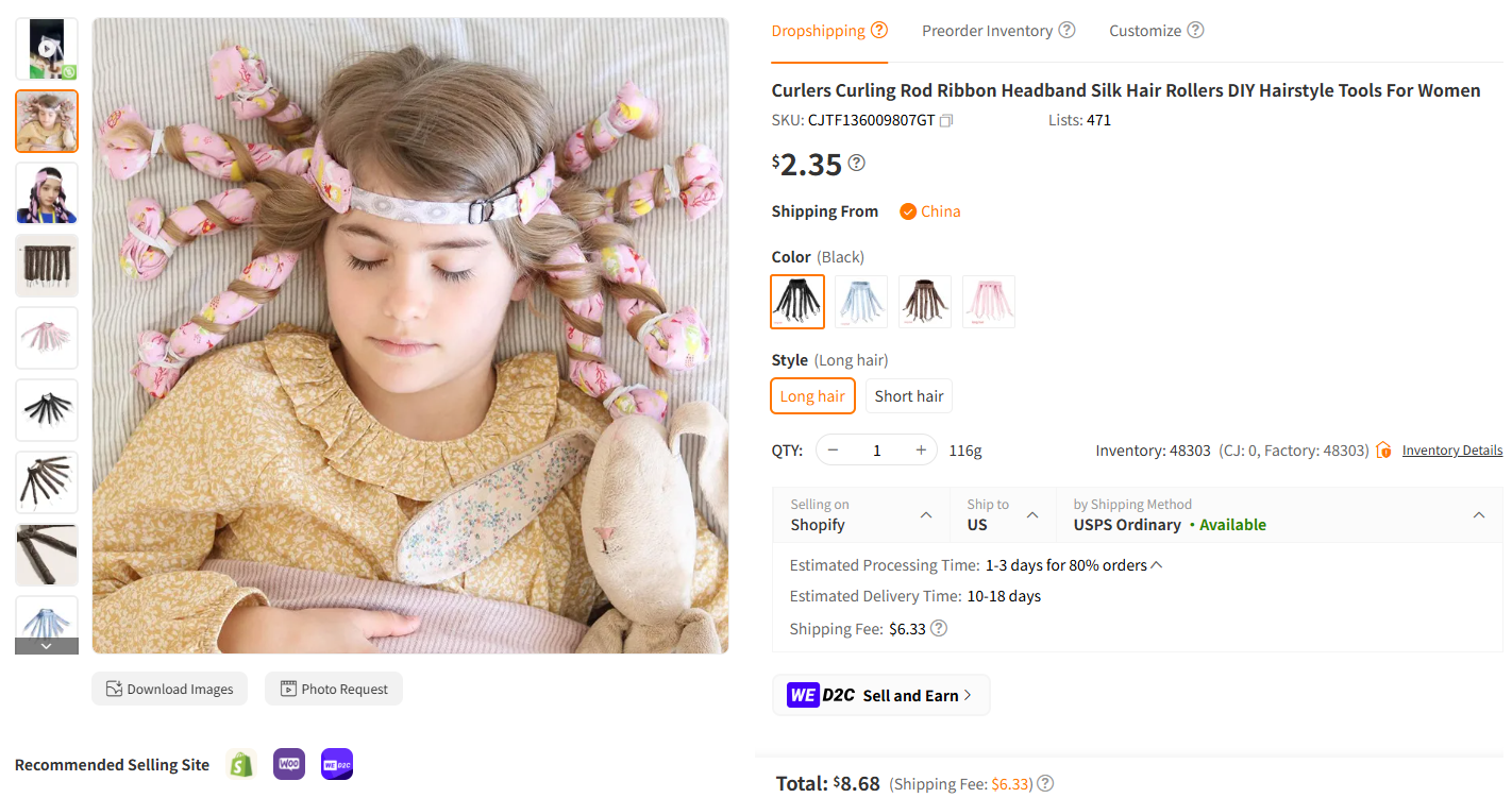 Heatless Curling Rod Headband